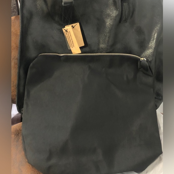 🔥Soft Real Leather Large Capacity Work Tote Shoulder Bag - Black - NWT - Picture 5 of 12